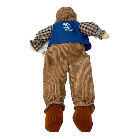 Vintage Walmart Associate Worker Employee Doll Boy Shelf Sitter Dan Dee 18 Inch - Picture 14 of 16